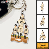 Personalized Gift For Baseball Dad Acrylic Keychain 33676 thumb 1
