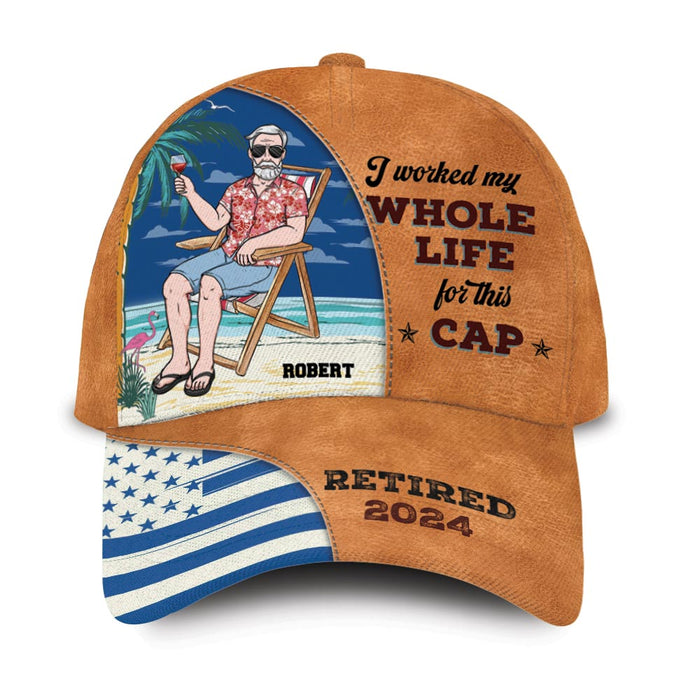 Personalized Gift For Dad Grandpa Retired Funny Cap 33687 1