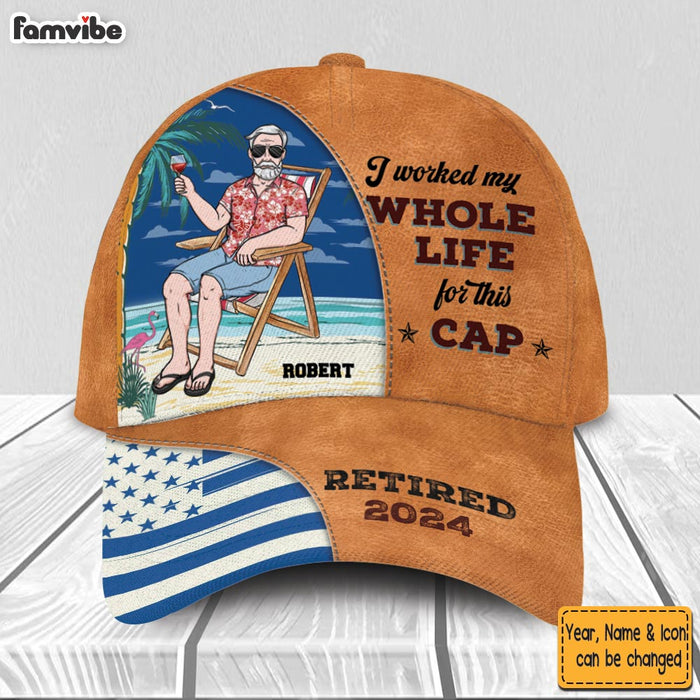 Personalized Gift For Dad Grandpa Retired Funny Cap 33687 1