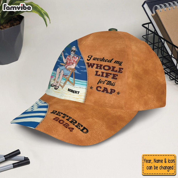 Personalized Gift For Dad Grandpa Retired Funny Cap 33687 1