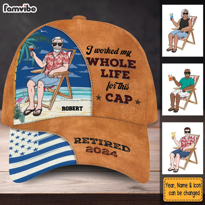 Personalized Gift For Dad Grandpa Retired Funny Cap 33687 1