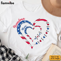 Personalized Gift For Grandma Nation Flag Heart Shirt - Hoodie - Sweatshirt 33688 thumb 1