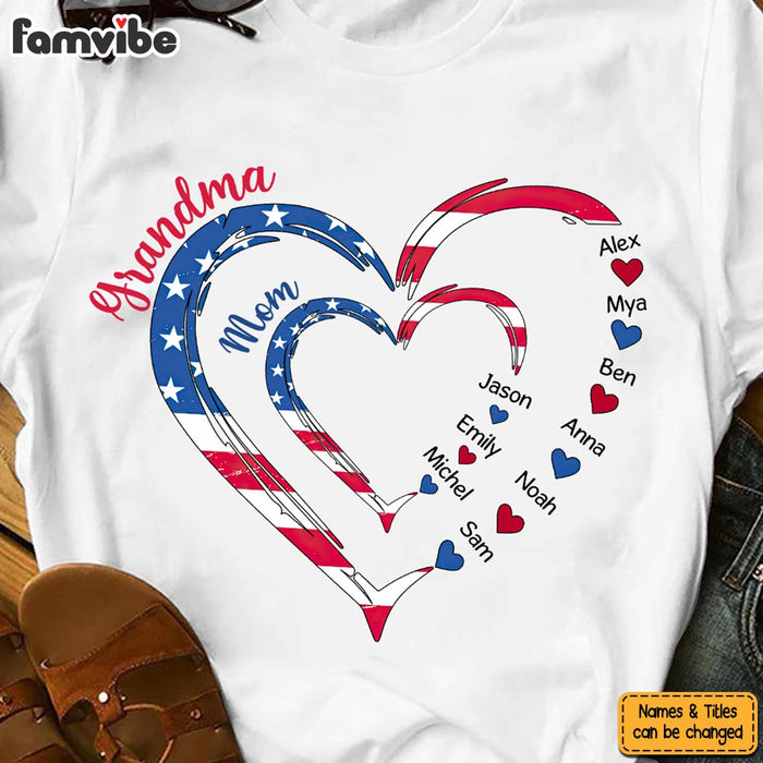 Personalized Gift For Grandma Nation Flag Heart Shirt - Hoodie - Sweatshirt 33688 1