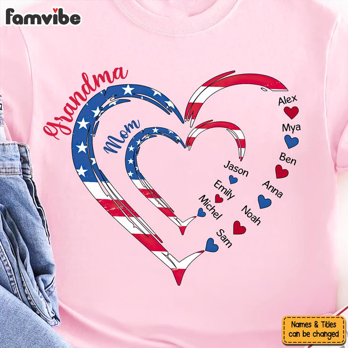 Personalized Gift For Grandma Nation Flag Heart Shirt - Hoodie - Sweatshirt 33688 1