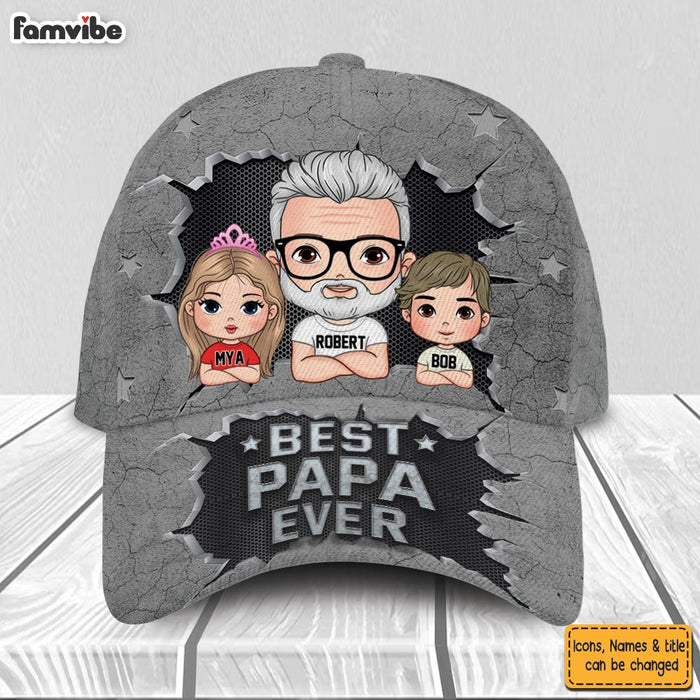 Personalized Gift For Papa Wirh Kids Cap 33692 1