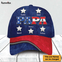 Personalized Gift for Grandpa Papa USA flag Cap 33698 thumb 1