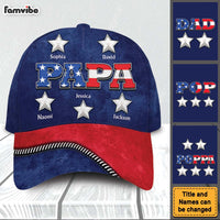 Personalized Gift for Grandpa Papa USA flag Cap 33698 thumb 1