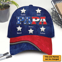 Personalized Gift for Grandpa Papa USA flag Cap 33698 thumb 1