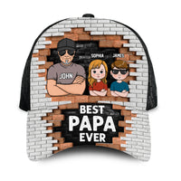 Personalized For Dad Papa Ever 3D Brick Wall Print Cap 33701 thumb 1