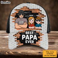 Personalized For Dad Papa Ever 3D Brick Wall Print Cap 33701 thumb 1