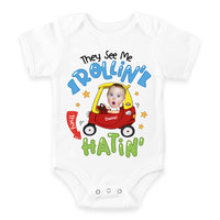 Personalized Gift For Baby They See Me Rollin' Baby Onesie 33706 thumb 1