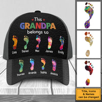 Personalized Gift For Grandpa This Grandpa Belongs To Footprints Cap 33707 thumb 1
