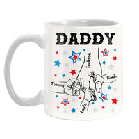 Personalized For Mom Dad 4TH Of July Hands In Hands White Mug 33712 thumb 1
