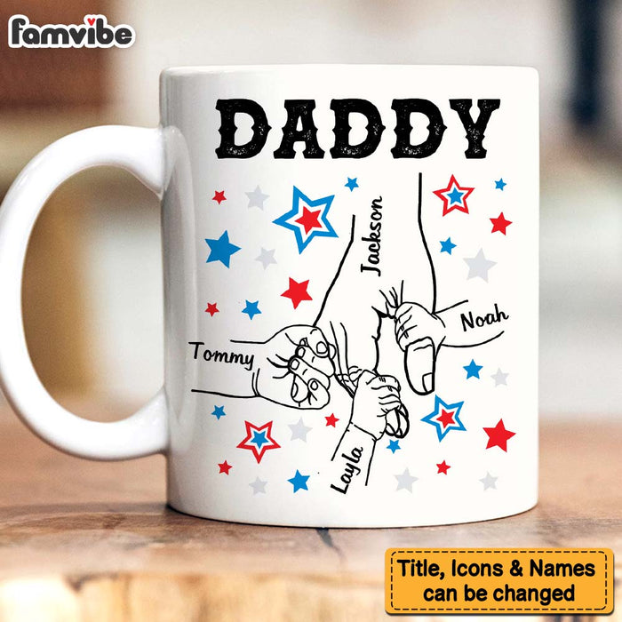Personalized For Mom Dad 4TH Of July Hands In Hands White Mug 33712 1
