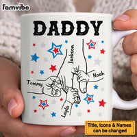 Personalized For Mom Dad 4TH Of July Hands In Hands White Mug 33712 thumb 1