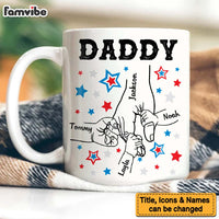 Personalized For Mom Dad 4TH Of July Hands In Hands White Mug 33712 thumb 1