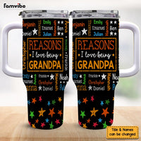 Personalized Gift For Grandpa Reasons I Love Being Word Art 40oz Tumbler With Straw 33713 thumb 1