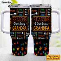 Personalized Gift For Grandpa Reasons I Love Being Word Art 40oz Tumbler With Straw 33713 thumb 1