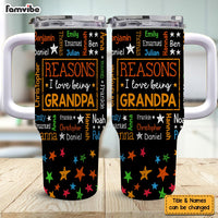 Personalized Gift For Grandpa Reasons I Love Being Word Art 40oz Tumbler With Straw 33713 thumb 1