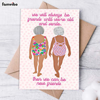Funny Old Lady Friends Card