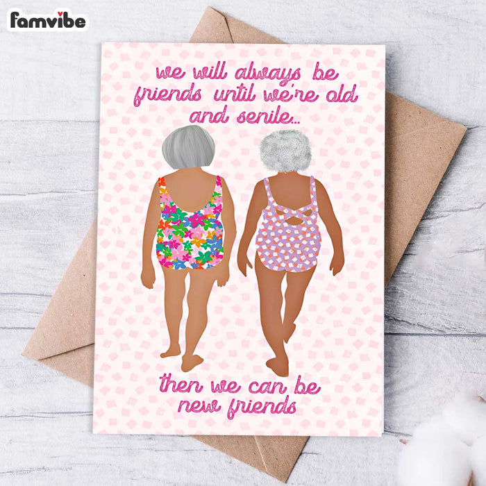 Funny Old Lady Friends Card 1