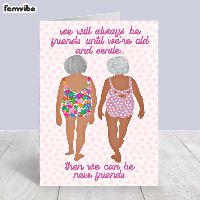 Funny Old Lady Friends Card 1
