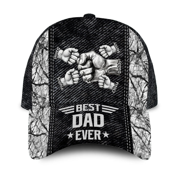 Personalized Grandpa Papa Daddy Fist Bump Fathers Day Family Cap 33719 1