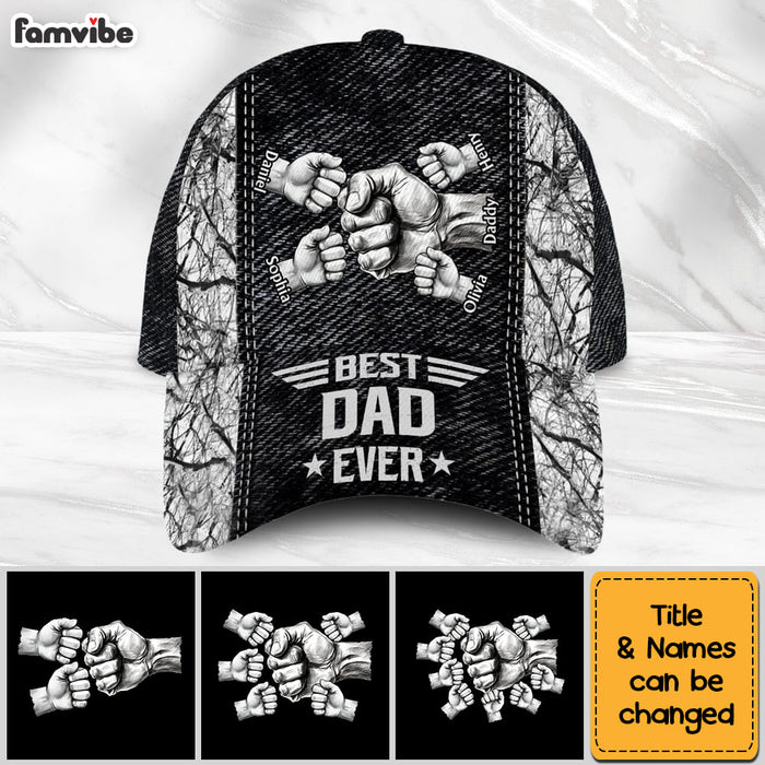 Personalized Grandpa Papa Daddy Fist Bump Fathers Day Family Cap 33719 1