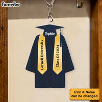 Personalized Gift For Bachelor Graduation Robes And Hat Acrylic Keychain 33720 thumb 1