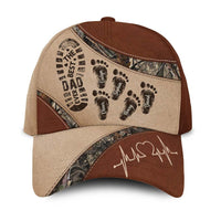 Personalized Gift For Dad Grandpa Ever Footprints Cap 33722 thumb 1