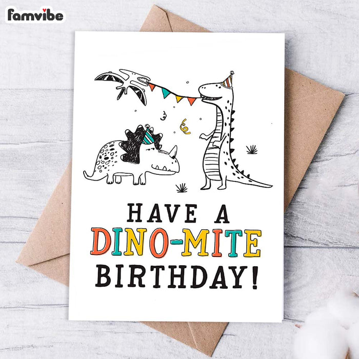 Dino-mite Birthday Card 1