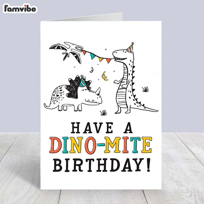 Dino-mite Birthday Card 1