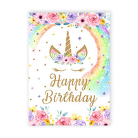 Rainbow Unicorn Birthday Card thumb 1