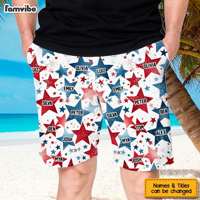 Personalized Gift For Grandpa USA Stars Grandkid Name Hawaiian Set 33735 1