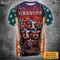 Personalized Gift For Grandpa Papa Independence Day All-over Print T Shirt - Hoodie - Sweatshirt 33736 thumb 1