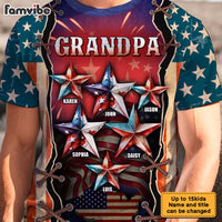 Personalized Gift For Grandpa Papa Independence Day All-over Print T Shirt - Hoodie - Sweatshirt 33736 thumb 1