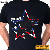 Personalized Dad Grandpa Grandkids Stars Stripes Shirt - Hoodie - Sweatshirt 33737 thumb 1