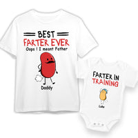 Personalized First Father's Day Farter White Onesie and T-Shirt Set 33742 thumb 1