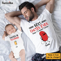 Personalized First Father's Day Farter White Onesie and T-Shirt Set 33742 thumb 1