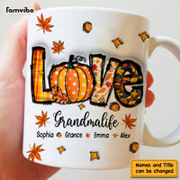 Personalized Gift For Grandma Love Fall Inflated Print Mug 33743 thumb 1