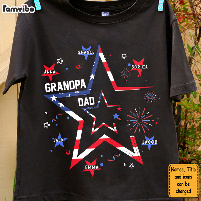 Personalized For Dad Grandpa Stars Stripes 4TH July Shirt - Hoodie - Sweatshirt 33744 1
