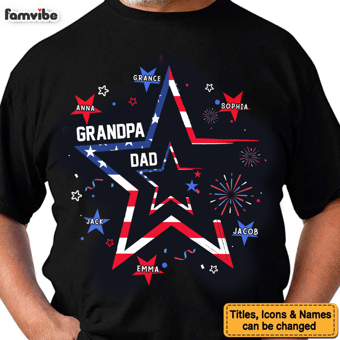 Personalized For Dad Grandpa Stars Stripes 4TH July Shirt - Hoodie - Sweatshirt 33744 1