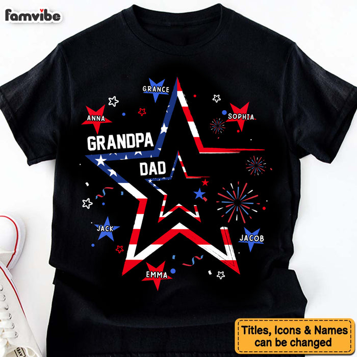 Personalized For Dad Grandpa Stars Stripes 4TH July Shirt - Hoodie - Sweatshirt 33744 1