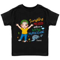 Personalized Sunshine Mixed With A Little Hurricane Grandson Kid T Shirt - Kid Hoodie - Kid Sweatshirt 33746 thumb 1