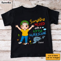 Personalized Sunshine Mixed With A Little Hurricane Grandson Kid T Shirt - Kid Hoodie - Kid Sweatshirt 33746 thumb 1