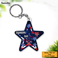 Personalized For Grandpa Dad  Stars Stripes Acrylic Keychain 33747 thumb 1