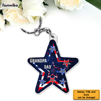 Personalized For Grandpa Dad  Stars Stripes Acrylic Keychain 33747 thumb 1