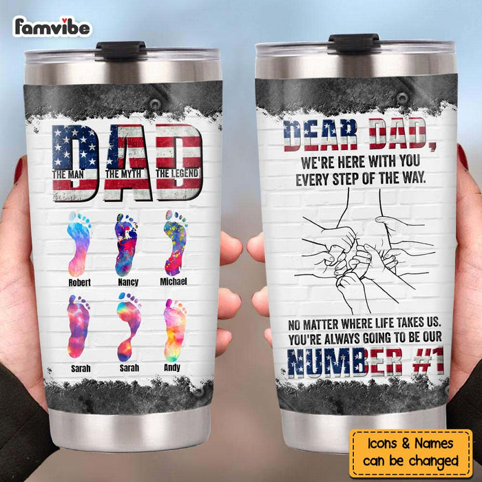 Personalized For Dad Grandpa Dear Dad You're Always Going To Be Our Number 1 Steel Tumbler 33748 1