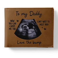Personalized Photo To Daddy Now You Can Carry Me Too Leather Wallet 33753 thumb 1