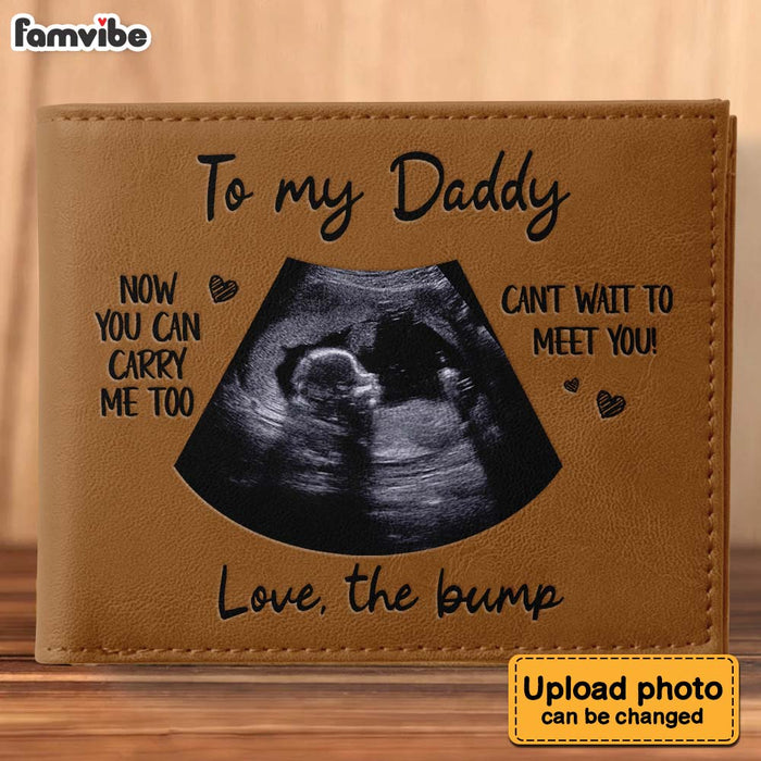 Personalized Photo To Daddy Now You Can Carry Me Too Leather Wallet 33753 1